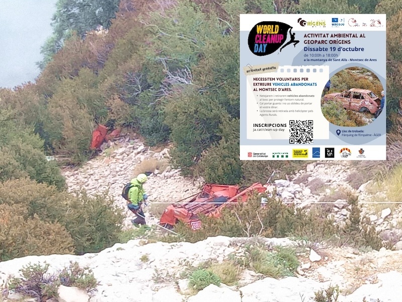 World Cleanup Day, retirada deixalles al Montsec